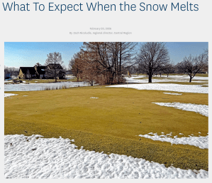 USGA What to expect when the snow melts article