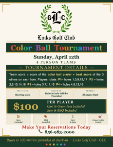 2026 Colored Ball Tournament Flyer